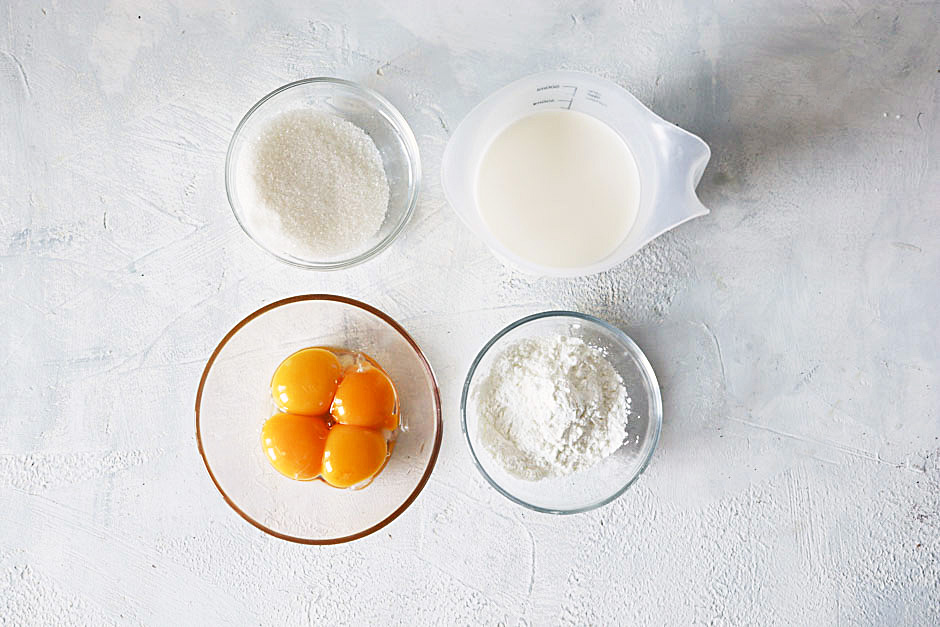 ингредиенты для заварного крема