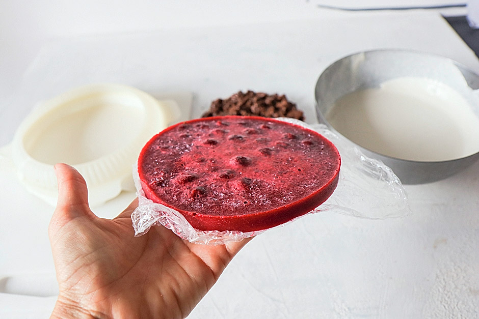 муссовый торт черный лес с вишней сборка